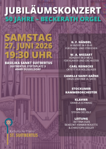Plakat zum Jubiläumskonzert "50 Jahre Beckerath-Orgel"